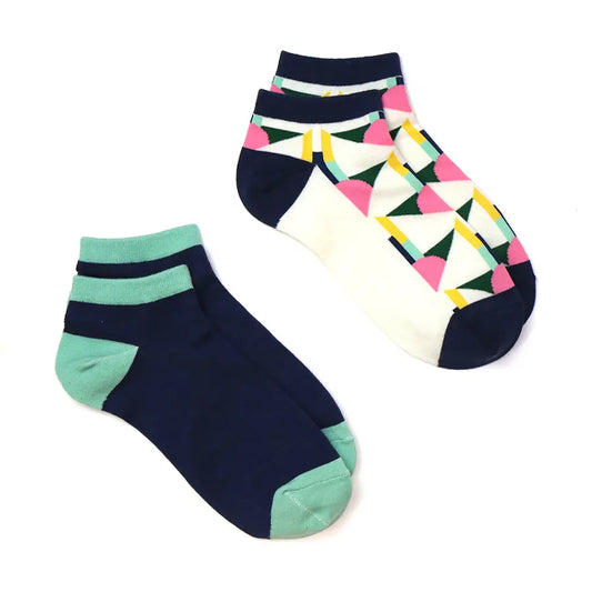 Peace Of Mind - Trainer Sock Duo - Geo